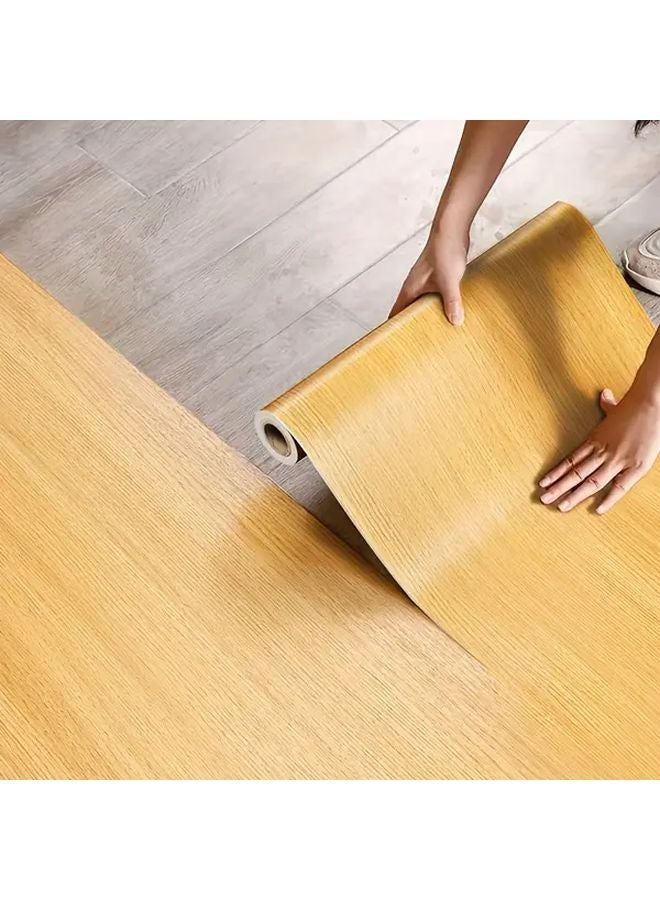 ملصق أرضي بتصميم خشبي مقاوم للماء ذاتي اللصق مقاس 40×500 سم لتجديد المطبخ والحمام وغرفة النوم - Image 1